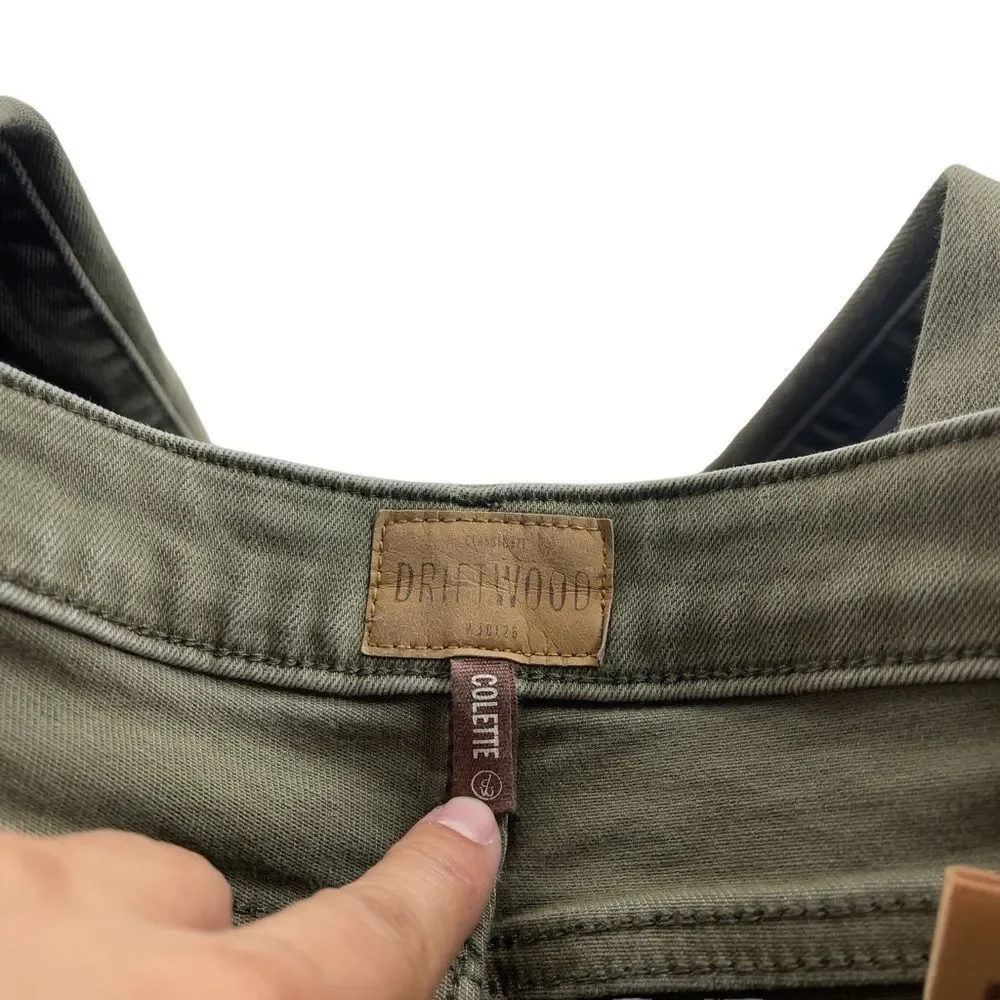 Driftwood Collette Green Cropped Denim Pants Jeans - Picture 5 of 14